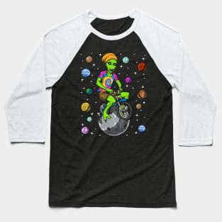 Psychedelic Space Alien Hippie Baseball T-Shirt